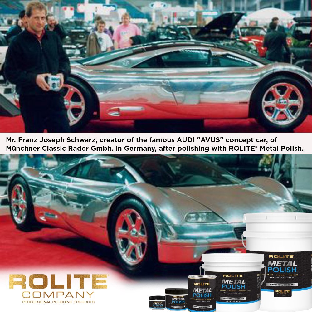 Rolite Metal Polish Paste 1 Lb Industrial Strength Scratch Remover for Aluminum Chrome Stainless Steel