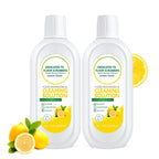 QKLYXEN Floor Cleaning Solution Compatible with Tineco – Lemon Floor Cleaner – Long-Lasting, Zesty Scent – For All Cordless Wet/Dry Vacuum Mop Cleaner & Robot Vacuums with Mopping (2 Bottle)