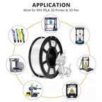 YUGMCOCE Silk PLA Filament 1.75mm,3D Printer Filament with a Metallic Glossy Finish, Dimensional Accuracy +/- 0.02 mm, 1kg Spool(2.2lbs) Fits for Most FDM 3D (A-Silk White Pla)