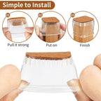 Chair Leg Floor Protectors - 24 Pcs Silicone & Felt Pads for Hardwood Floors - Anti-Scratch Furniture Sliders, Noise-Reducing Chair Feet Covers - Furniture Leg Caps Fit Sizes to(1.06"-1.54")