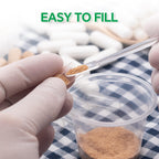 Angtai JN Empty Vegan Capsules Size 2 Plant Based Clear (1,000 Count) Gluten Free, Non-GMO, Halal Certified Pill Caps Filling Kit with 2 Spoons for Vegetarian DIY Your Own Supplements