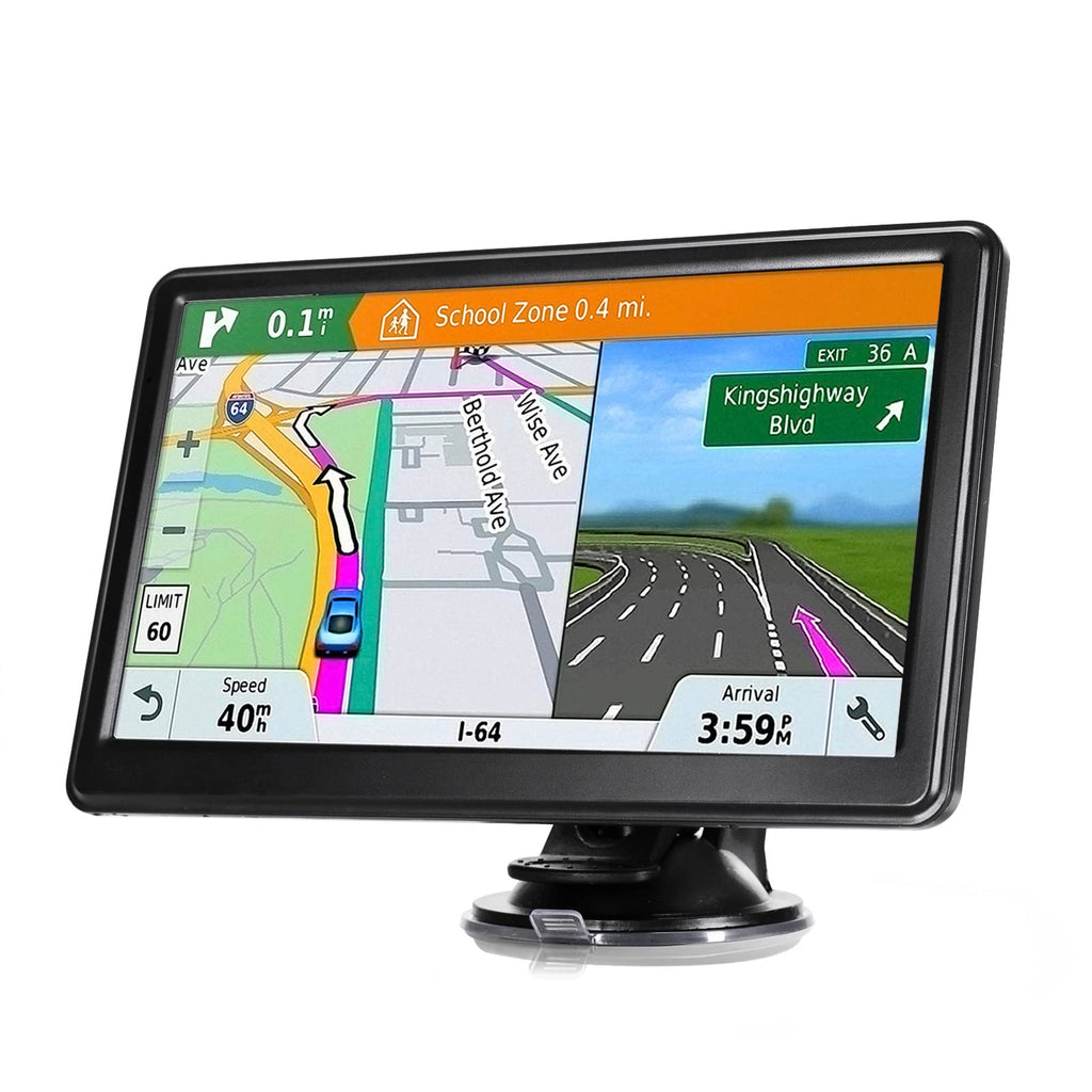 GPS Navigation for Car, 2025 Map 7 inch Touch Screen Car GPS 256-16GB, Voice Turn Direction Guidance, Support Speed and Red Light Warning, Pre-Installed North America Lifetime map Free Update