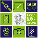 MAXI CLEAN 440 Pack Lens Wipes for Eyeglasses Pre-Moistened, Individually Wrapped Streak-Free Cleaning for Glasses & Laptop Screens, Glasses Cleaner Wipe Bulk 5.5 x 4.7 Inch, Sunglasses & Phone Wipe