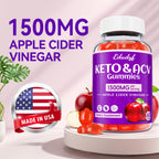 EDUDYF Keto Acv Gummies,Organic Apple Cider Vinegar Gummies,Keto Gummies,Gut Health for Women,Probiotics for Digestive Health,Metabolism,GMO Free & Vegan - 120 Count
