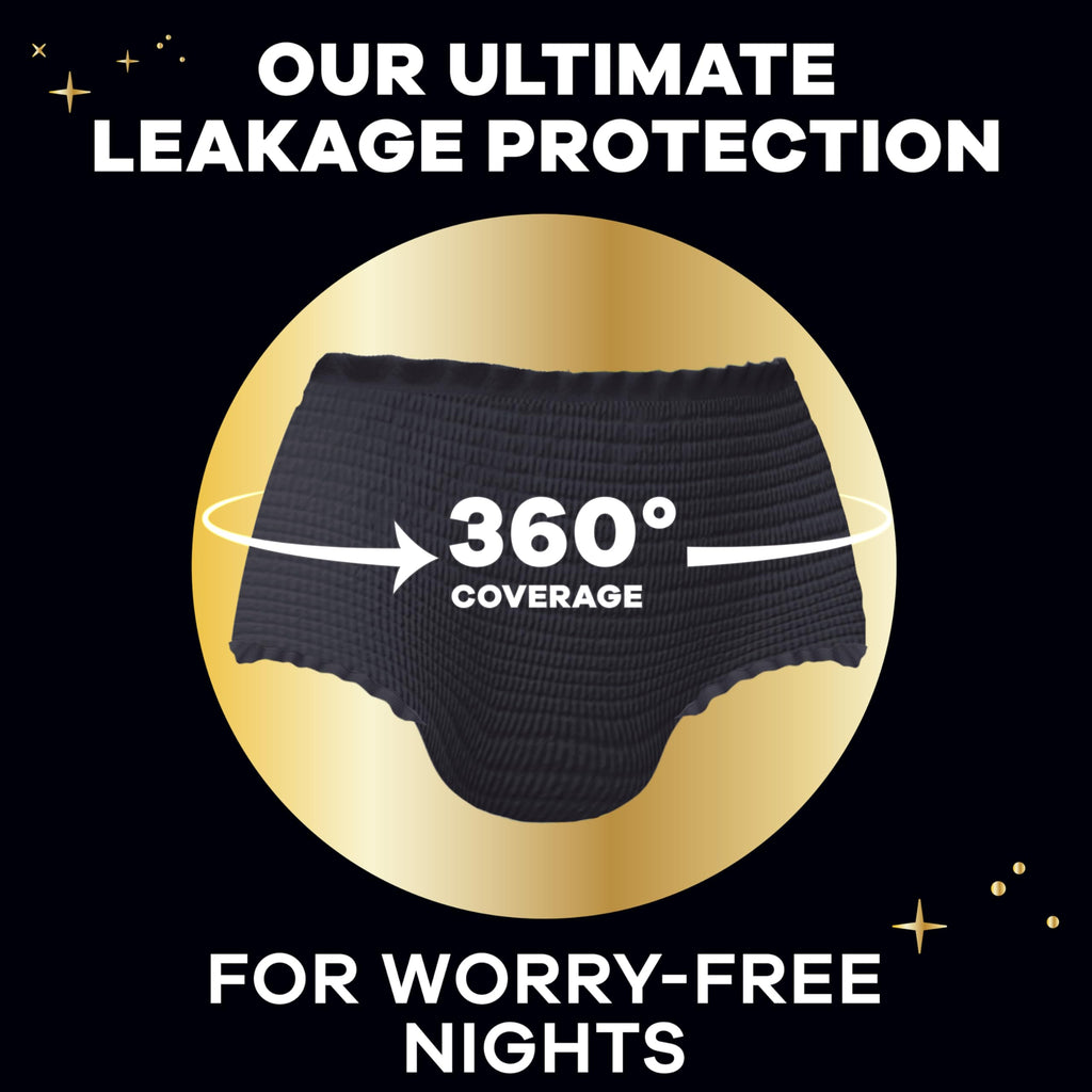 Always ZZZ Overnight Disposable Period Underwear for Women Small/Medium, 360° Coverage for Worry-Free Nights, 14 Count (2 Packs of 7)