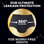 Always ZZZ Overnight Disposable Period Underwear for Women, Large, 360° Coverage for Worry-Free Nights, 14 Count (2 Packs of 7)