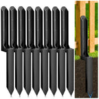 8 Pack Fence Post Repair Kit, Heavy Duty Steel Ground Spike Anchor for Fixing Leaning or Broken 4x4 & 6x6 Wood Posts, No Dig Drive-in Support for Yard, Garden & Fence