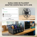 SUNLU 3D Printer Filament Bundle, PLA Plus Filament, 250g/Spool
