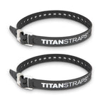 Titan Industrial Straps – Strong & Simple Tie-Downs for Construction (Welders, DIY Home) & 1st Responders – 3 Year Warranty, Batch Tested – 70 lb. Working Load, 25" Length, Safety Orange, 2-Pack