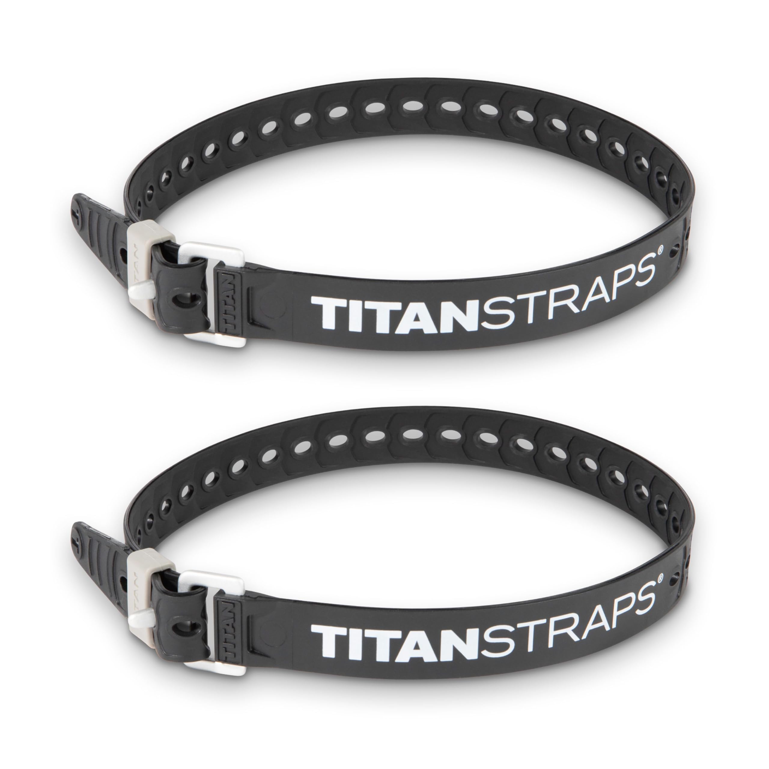 Titan Industrial Straps – Strong & Simple Tie-Downs for Construction (Welders, DIY Home) & 1st Responders – 3 Year Warranty, Batch Tested – 70 lb. Working Load, 25" Length, Safety Orange, 2-Pack