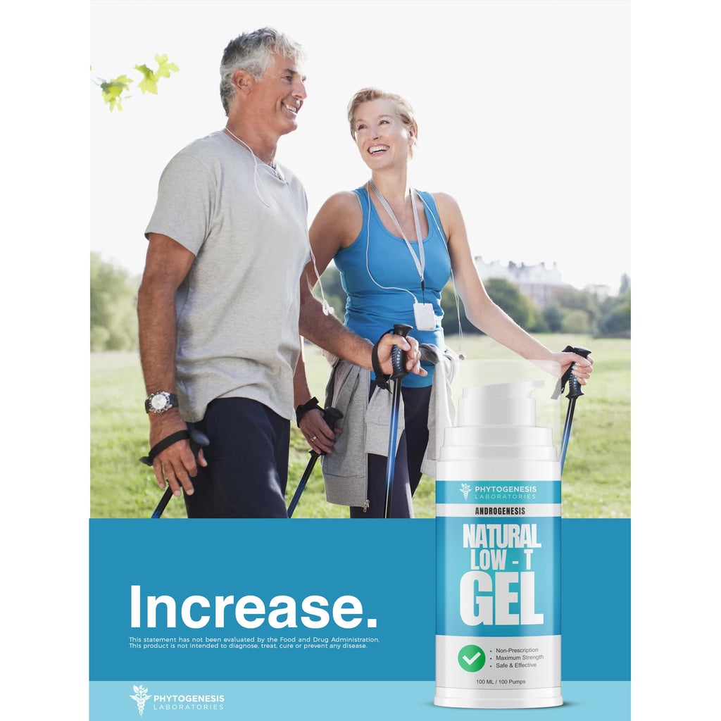 ANDROGENESIS Natural Low-T Support Gel - T Booster for Men - Muscle Recovery, Energy Booster, Healthy Aging