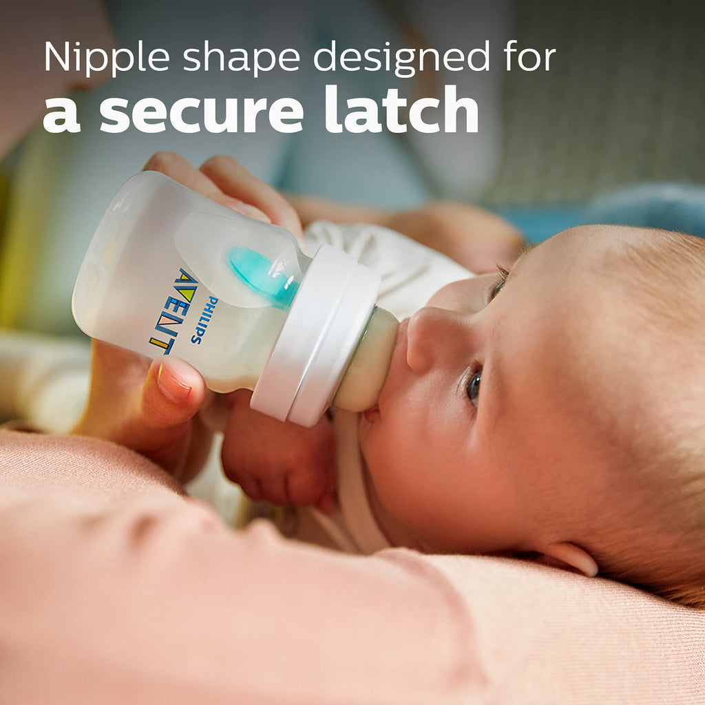 Philips Avent Anti-Colic Baby Bottle with AirFree Vent, Slow Flow, 4 oz