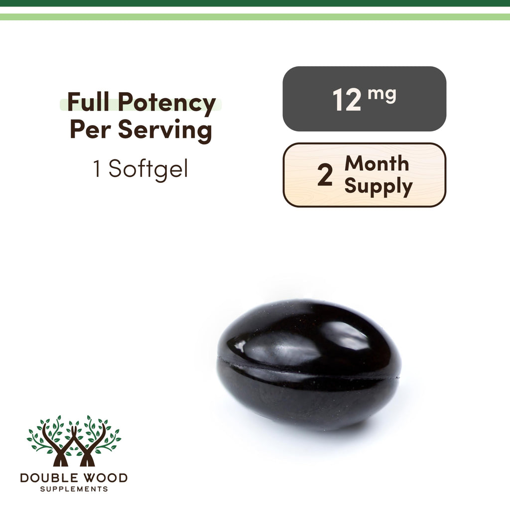 Astaxanthin 12mg Max Strength (Only Patented Astaxanthin (Astrareal) with 70+ Human Clinical Trials - World's Most Studied Brand) Grown, Harvested, and Made in The USA (Astaxantina) by Double Wood