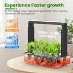 HEDETM 15 Pods Hydroponics Growing System Indoor Garden with LED Grow Light
