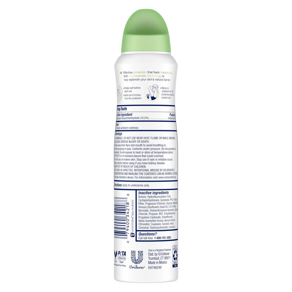 Dove Advanced Care Antiperspirant Deodorant Spray Cool Essentials 3.8oz 3PK