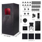 Veloqore Dry Infrared Sauna, Saunas Box with Red Light Therapy for Relaxation, Detox and Muscle Relief, 9 Levels Up to 140°F Personal Indoor Saunas Tent, Portable Sauna for Home, Bedroom, Living Room