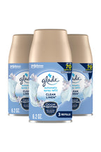 Glade Automatic Spray Air Freshener Refill, Scented Air Freshener for Home and Bathroom, Clean Linen, 6.2 Oz, 3 Count