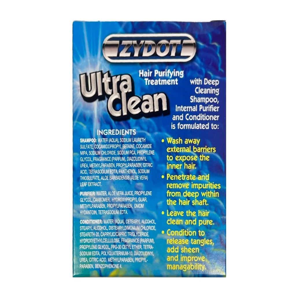 Shootclhear Zydot Ultra Clean Detox Shampoo & Conditioner Kit – Deep Cleansing Clarifying Shampoo for Hair Buildup Removal, Chemical & Impurity Detox, Purifying Hair Treatment With Shower Cap