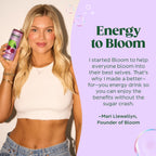 Bloom Nutrition Zero Sugar Energy Drink, Shirley Temple, 12oz 12pk