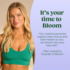 Bloom Creatine Monohydrate Gummies, 5g Per Serving, Sugar Free Creatine Gummy for Workout, Strength, Cognitive Health & Lean Muscle Support, Gluten Free & Non GMO, Berry Boost, 90 Gummies, 30 SVG