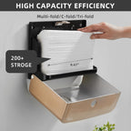 Modundry Multifold Z-Fold Paper Towel Dispensers Wall Mount, No Drill, Gold