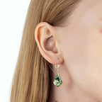 EVEVIC Austrian Crystal Baroque Drop Leverback Earrings for Women