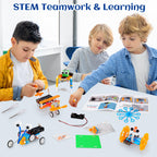 STEM Robotics Kit 6 Set Science Experiments Project Activities Toys for Kids 6-8 8-12 Engineering Building Electronic Motor Robot Kid Craft Boy Girl 5+ 6 7 8 9 10 12 Year Old Gift Summer Outdoor Toy