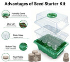 Seed Starter Tray with Peat Pellets, Green Seeding Starter Trays for Plants