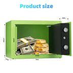 Digital Electronic Money Safe, Steel Security Lock Box with Keypad, Office Hotel Business Jewelry Gun Cash Safe, 0.23 Cubic Feet, 9.06" W x 6.69" D x 6.69" H（green）