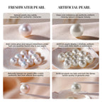EAMTI Pearl Earrings for Women 925 Sterling Silver Post Drop Earrings