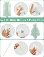 Momcozy Baby Bottle Brush Kit, Push-Press Foam Design, Green