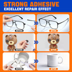 Super Glue Clear 30 g(1.06 oz.), Strong Fast Drying Waterproof Liquid Adhesive for Plastic, Metal, Wood, Rubber, Ceramic, Leather Repair,Rhinestone Jewelry, DIY Crafts Glue for the Office