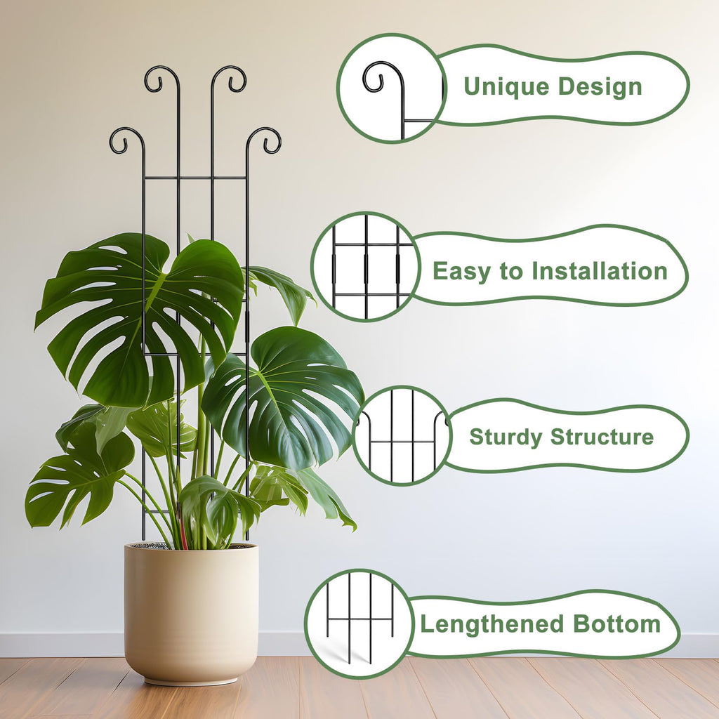 Coomin 32.6in Monstera Plant Support, Plant Trellis Indoor 2P