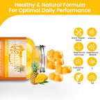Magnesium Glycinate Gummies 1000mg, High Absorption Sugar Free Magnesium Potassium Supplement for Relaxation, Stress Relief, and Sleep Support for Adults & Kids - 90 Mango Pineapple Gummies
