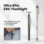 WARSUN T7 Rechargeable EDC Flashlight 2 Pack, Slim Pocket Flashlight with USB-C Charging, Clip & Magnetic Base, Lightweight Portable LED Work Light for Everyday Carry, Camping & Emergency