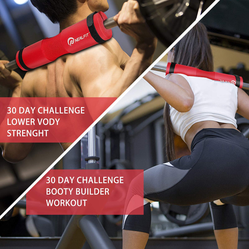NEALFIT Barbell Pad Squat Pad for Squats���Squat Bar Pad���Great for Weightlifting,Lunges and Hip Thrusts���Foam Sponge Pad���Fit Standard and Olympic Bars Perfectly