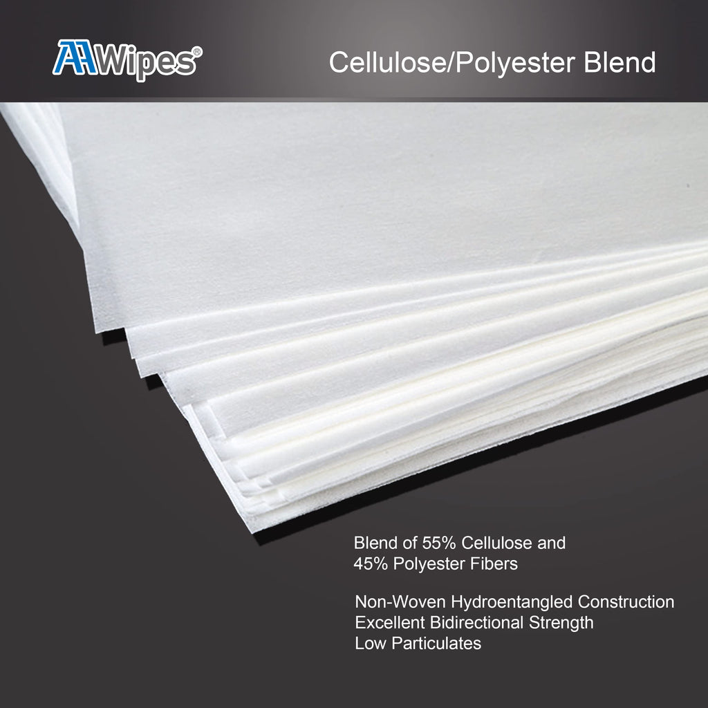 AAwipes Cleanroom Wipes Nonwoven Wipes Cellulose/Polyester 9" x 9" 300PCS
