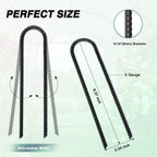 8 Inch Rebar Stakes Heavy Duty, 10 Pack Garden Stake U-Hook, Electrostatic Rust Proof Metal Stakes for Tent, Landscape,Outdoor Decorations, Fabric Ground Cover, Tube Fixing