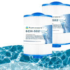 Savener® 6CH-502 PAS50SV-F2M Hot Tub Spa Filter Cartridge, Replaces PAS50SV-F2M, Unicel 6CH-502, Filbur FC-0311, M60506, AR50, AK-90161, Excel Filters XLS-604, 50 Sq. Ft, 2 Pack