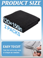 2Pcs 13x10ft Ultra-fine Mesh Mosquito Net, for Halloween Black Gauze Cloth