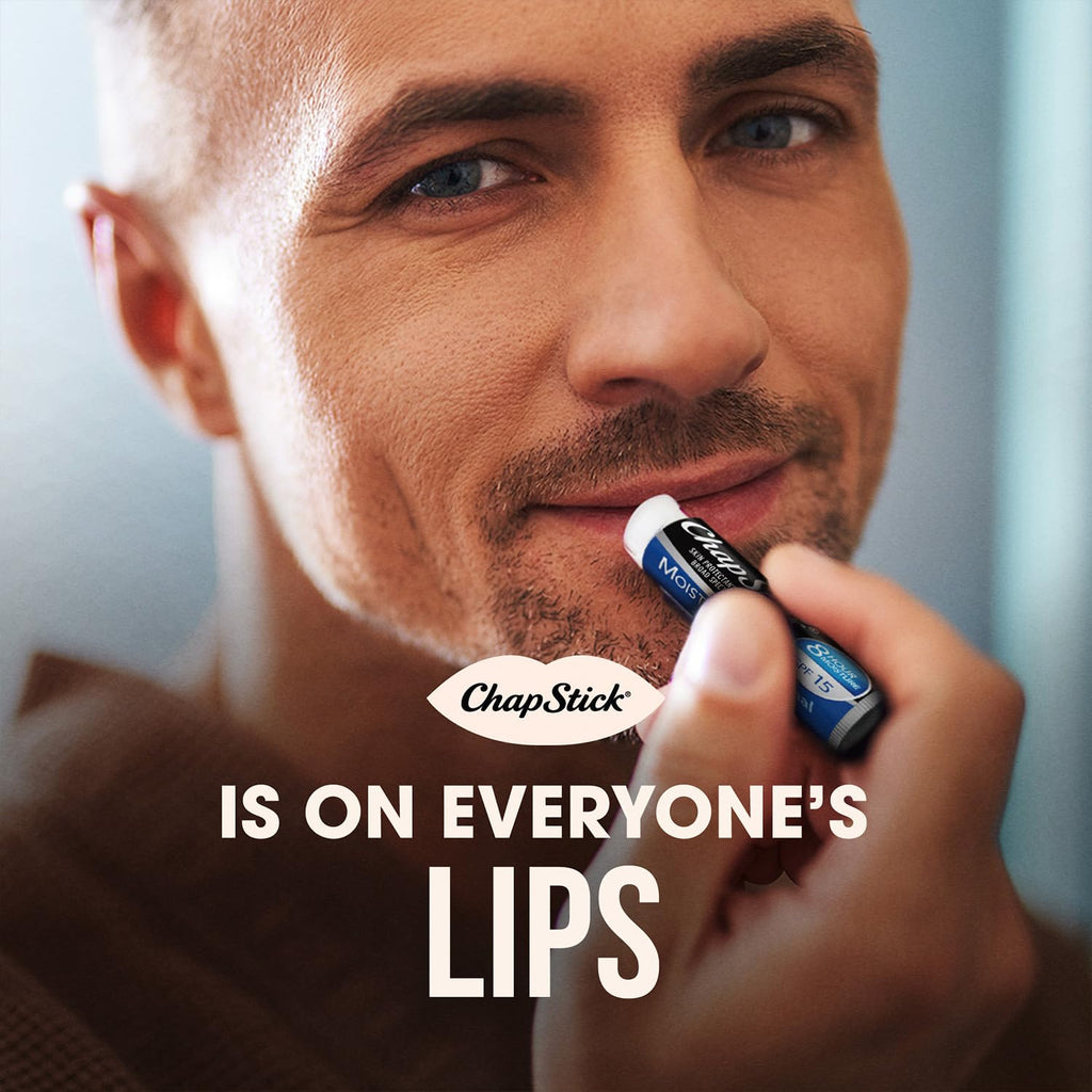 ChapStick Moisturizer 2-in-1 Lipcare 9-Pack (3 SPF 12, 6 SPF 15) – Original Lip Balm with Broad Spectrum SPF, Aloe & Vitamin E, 0.15 Ea