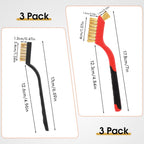 Wire Brush for Cleaning, Small Brass Steel Nylon Brush, Metal Rust Remover