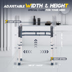 Lianjindun Toilet Safety Rails, Folding & Portable Bathroom Toilet Handles for Elderly, Seniors, Handicap & Disabled, Adjustable Toilet Safety Frame Fit Any Toilets (350 LB)