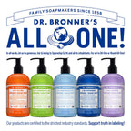 Dr. Bronner's - Organic Sugar Soap (Peppermint, 12 oz) - Made with Organic Oils, Sugar & Shikakai Powder, 4-in-1 Uses: Hands, Body, Face & Hair, Cleanses, Moisturizes & Nourishes, Vegan, Non-GMO