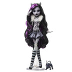 Monster High Reel Drama Doll, Clawdeen Wolf in Black and White, Collectible Reproduction with Doll-Size and Life-Size Posters, Horror Flick Theme