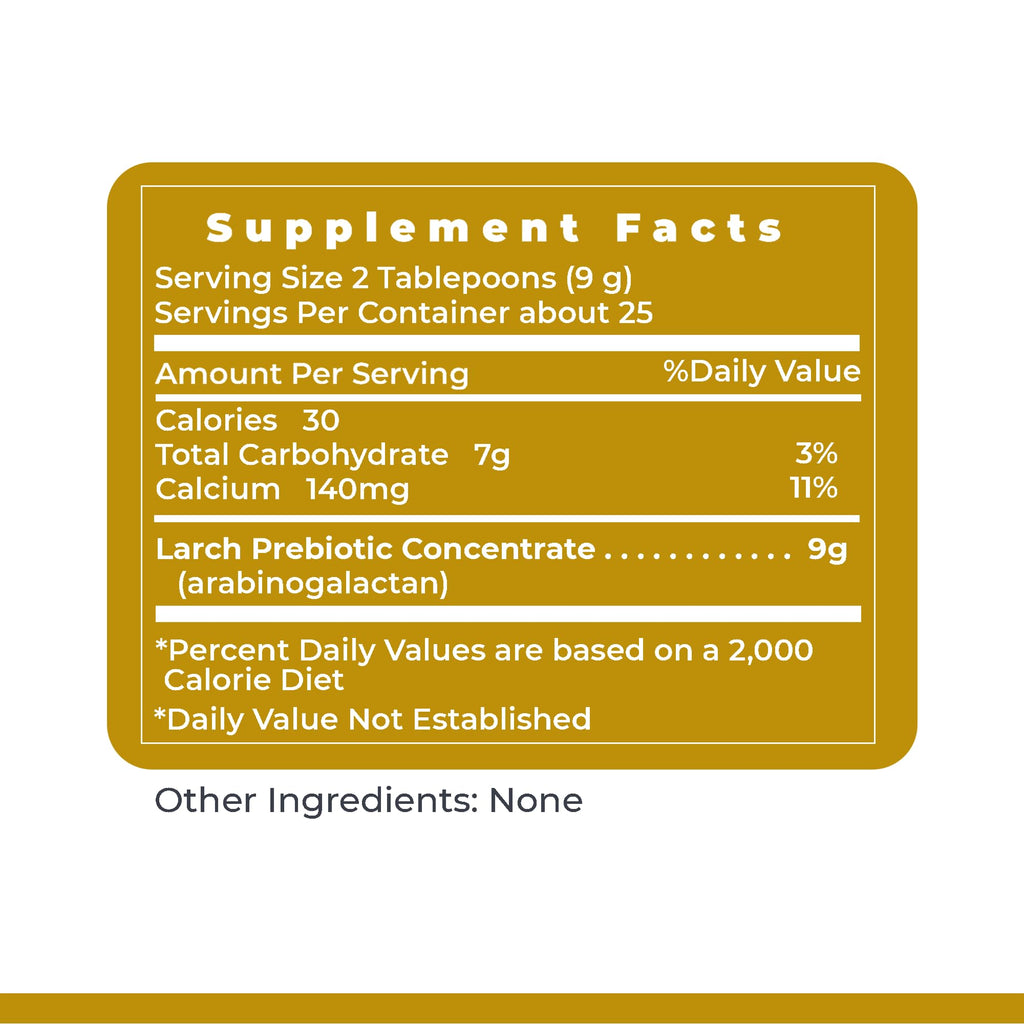 Premier Research Labs Galactan - Larch Arabinogalactan Powder for Men & Women, Prebiotic Fiber Powder for Healthy Gut Microbiome, Larch Tree Extract, Calcium - 8 oz