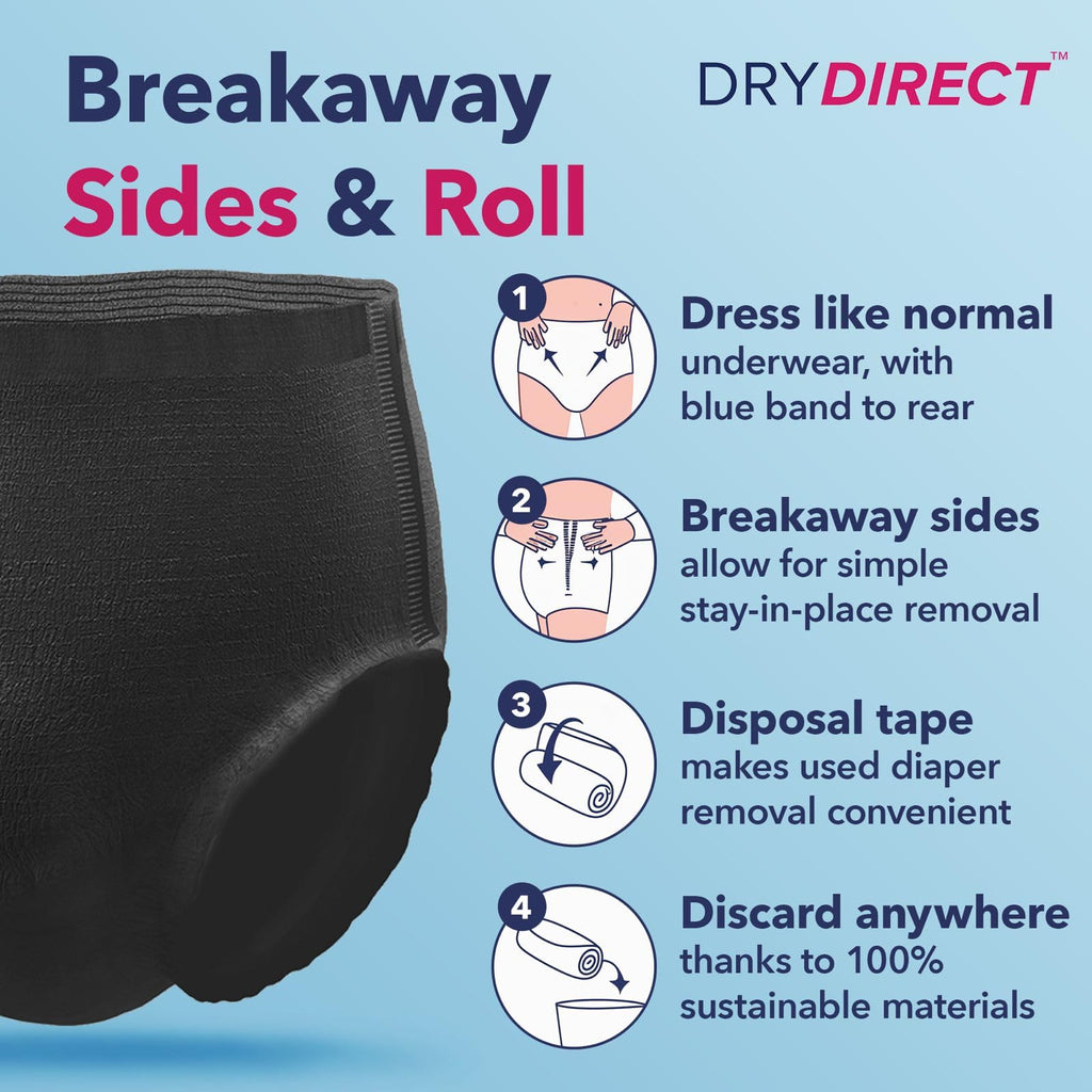 Dry Direct Noir Ultimate Protective Underwear (Small - Pack of 14) by Parentgiving