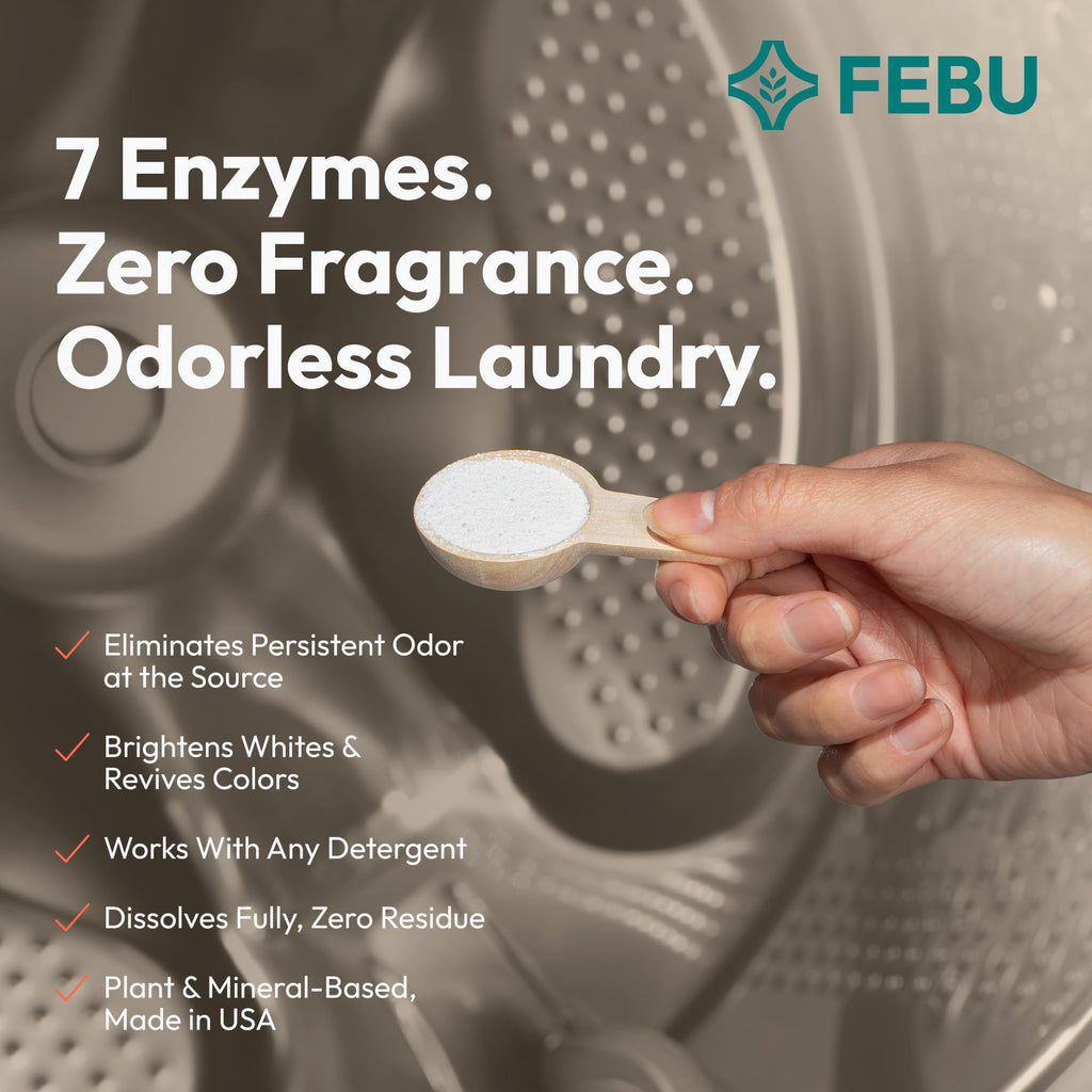 FEBU Enzyme Oxygen Laundry Booster, Fragrance Free, 2 lbs
