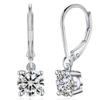 YODEWA 2CT Moissanite Earrings for Women Silver Drop Dangle Earrings, 6.5mm
