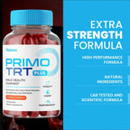 Primo TRT Gummies, Primo TRT Plus Advanced Performance Blend Supplement, PrimoTRT Try Prime Gomitas Maximum Strength Males Support for Overall Health Wellness All Natural Ingredients (60 Gummies)